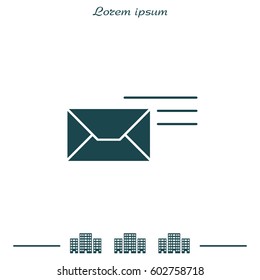 Pictograph of mail. vector illustration
