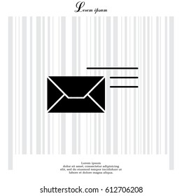 Pictograph of mail. vector illustration