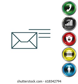 Pictograph of mail. vector illustration