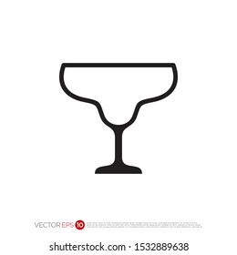 Pictograph of Margarita Glass for template logo, icon, and identity vector designs.