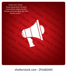 Pictograph of megaphone