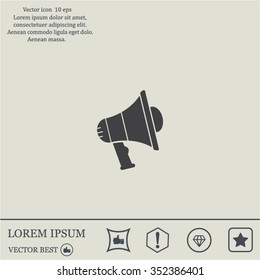 Pictograph of megaphone