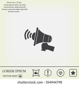 Pictograph of megaphone