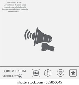Pictograph of megaphone