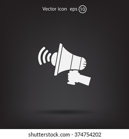 Pictograph of megaphone