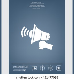 Pictograph of megaphone