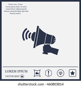 Pictograph of megaphone