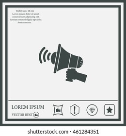 Pictograph of megaphone