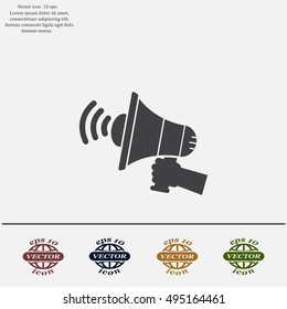 Pictograph of megaphone