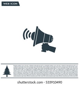 Pictograph of megaphone