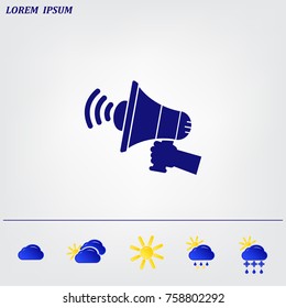 Pictograph of megaphone