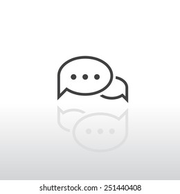 Pictograph of message or chat