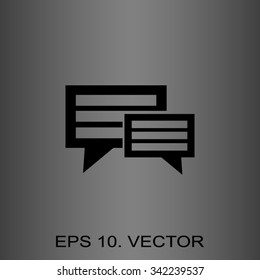 Pictograph of message or chat