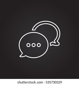 Pictograph of message or chat

