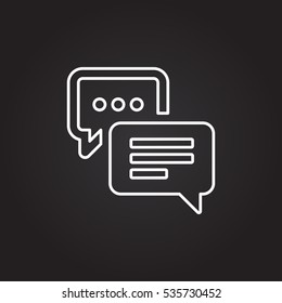 Pictograph of message or chat

