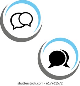 Pictograph of message or chat