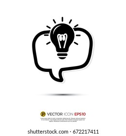 Pictograph of Message and chat about idea, innovation for icon, logo and identity designs