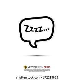 Pictograph of Message and chat about sleep or nothing for icon, logo and identity designs.