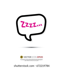 Pictograph of Message and chat about sleep or nothing for icon, logo and identity designs. neon color