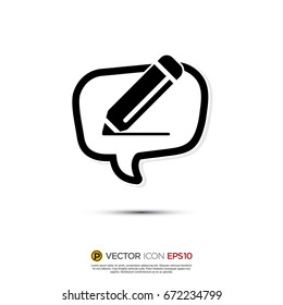 Pictograph of Message and chat about study and college for icon, logo and identity designs