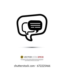 Pictograph of Message and chat for icon, logo and identity designs