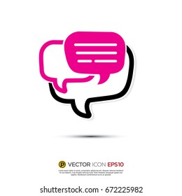 Pictograph of Message and chat for icon, logo and identity designs. neon color