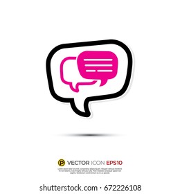 Pictograph of Message and chat for icon, logo and identity designs. neon color