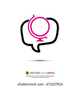 Pictograph of Message and chat for icon, logo and identity designs