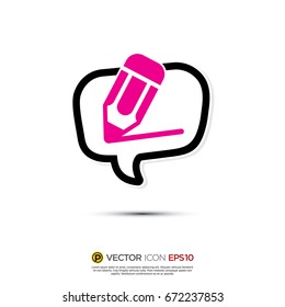 Pictograph of Message and chat for icon, logo and identity designs
