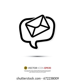Pictograph of Message and chat for icon, logo and identity designs