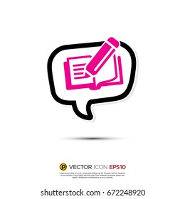 Pictograph of Message and chat for icon, logo and identity designs. Neon color