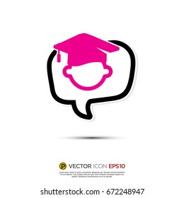 Pictograph of Message and chat for icon, logo and identity designs. Neon color