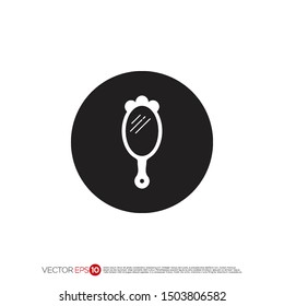 Pictograph of mirror for template logo, icon, and identity vector designs.