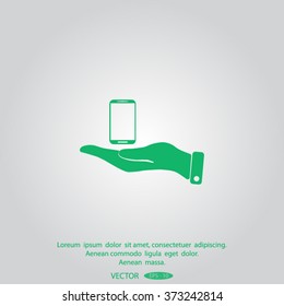 Pictograph of mobile icon