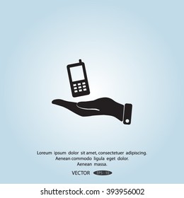 Pictograph of mobile icon