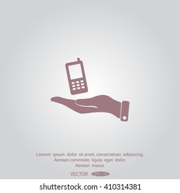 Pictograph of mobile icon