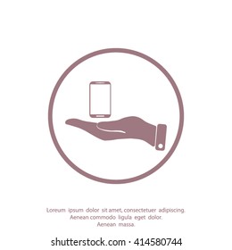 Pictograph of mobile icon