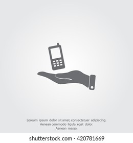 Pictograph of mobile icon