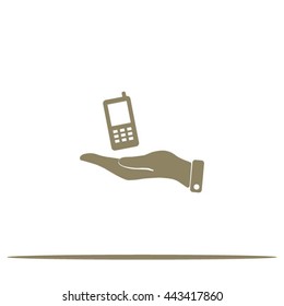 Pictograph of mobile icon