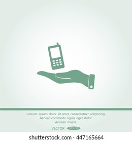 Pictograph of mobile icon