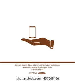 Pictograph of mobile icon