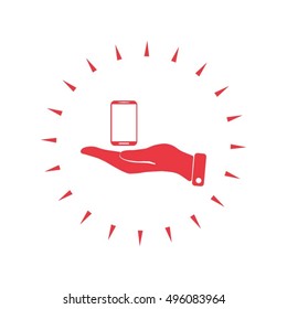 Pictograph of mobile icon