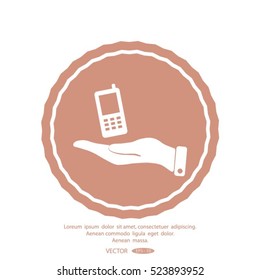 Pictograph of mobile icon