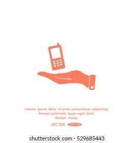 Pictograph of mobile icon