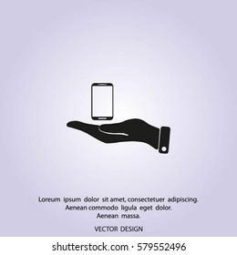 Pictograph of mobile icon