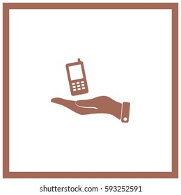 Pictograph of mobile icon