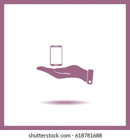 Pictograph of mobile icon