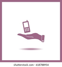 Pictograph of mobile icon