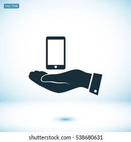 Pictograph of mobile icon, vector best flat icon, EPS