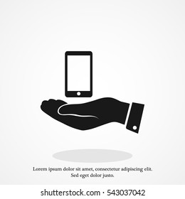 Pictograph of mobile icon, vector best flat icon, EPS
